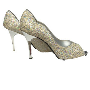 Touch Ups- lace and glitter upper with open toe